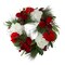 Northlight Peony and Amaryllis Artificial Floral Twig Wreath - Red - 24"